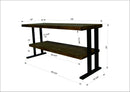 Media Console Table With One Shelf To Your Home Decor - Natural / Black