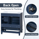 Freestanding Bathroom Vanity With Sink, Soft Close Door, 3 Drawers