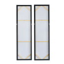 Elongated Modern Abstract Oil Paintings, Wall Art For Living Room Dining Room Bedroom Office Entryway (Set of 2) - Multicolor