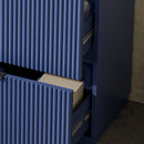 Fluted Bathroom Vanity With Ceramic Sink, Freestanding Cabinet