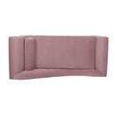 Auroral - Velvet Upholstered Chaise Lounge With Scrolled Arms And Tapered Legs