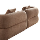 Sectional Sofa With Durable Fabric, Solid Wood Frame, And High Density Sponge Fill