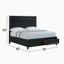 Storage Bed With Panel Headboard And Spacious Footboard Drawers