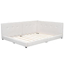 Modern Upholstered Platform Bed With USB Ports And LED Belt
