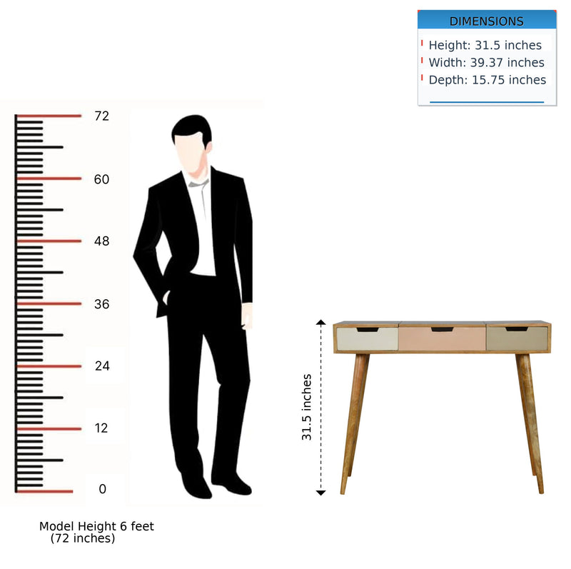 Gradient Dressing Table - Pink
