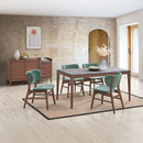 Bevis - Dining Table - Engineered Stone Top & Walnut