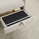 Rocking High Back Glider Chair With Retractable Footrest, Side Pocket