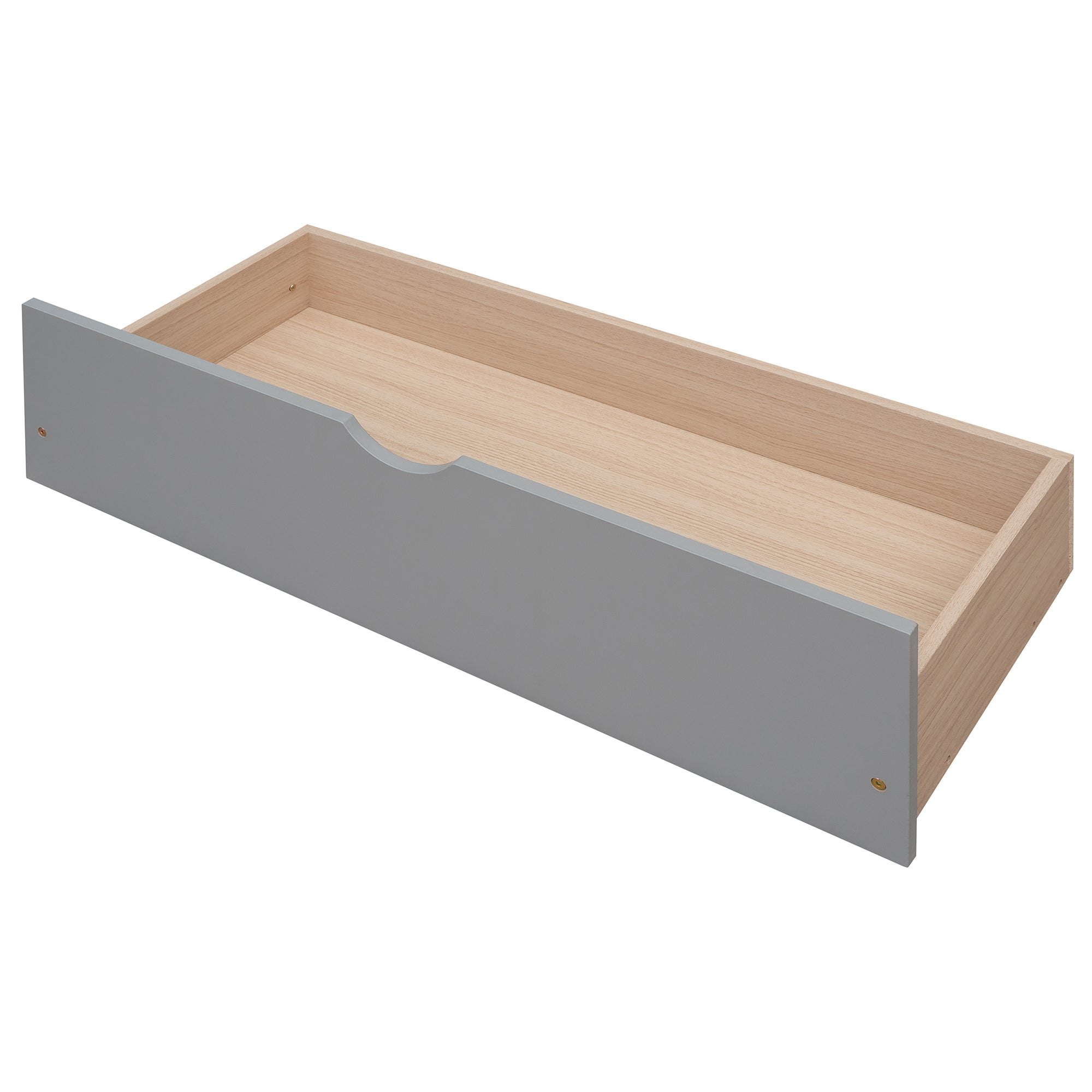 Twin over Twin Bunk Bed with 2 Drawers, 1 Storage Box, 1 Shelf, Window and Roof-Gray(OLD SKU:LT000608AAE) - Atlantic Fine Furniture Melbourne FL