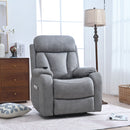 Electric Power Lift Recliner Chair, Fabric Recliner Chair, Home Theater Seating, Living Room Chair, Side Pocket, Remote Control - Light Gray