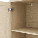 Rattan Buffet Cabinet With Storage, 4 Door Sideboard, Adjustable Shelves - Natural