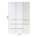 Elise - Modular Closet System With Mirror For Custom Storage Solutions - White