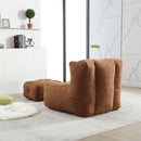 Modern Indoor Fluffy Bean Bag Chair With Memory Foam And Ottoman, Super Soft