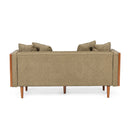 Retro Modern Loveseat With Button Tufted Upholstery