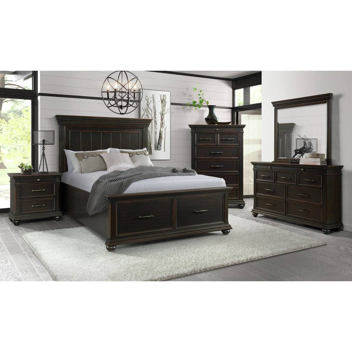 Slater 6-Drawer Chest in Black by Elements International, view 13