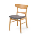 Mid Century Modern Dining Chair With Upholstered Seat And Wood Frame