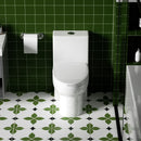 Gloss Tornado Flush 1 Piece Toilet With Soft Closing Seat, Water Saving Dual Flush - Gloss White