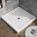 Anti Slip Double Threshold Shower Base - White