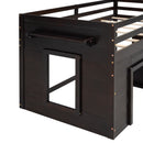 Loft Bed With Cabinet And Shelf