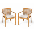Patio Dining Chair, Comfortable Waterproof Seating (Set of 2)