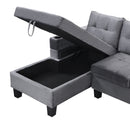 Modern Sectional Sofa Set With L Shape Chaise Lounge And Storage