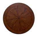 Mid Century Modern Round Dining Table With Metal Legs And Open Shelf