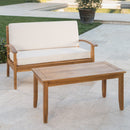 4 Person Outdoor Seating Group With Cushions Comfortable Patio Set - Teak