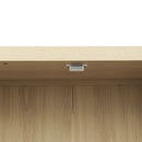 4 Door Storage Cabinet With 1 Drawer And 4 Adjustable Inner Shelves - Natural