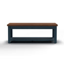 Nantucket - Chairside Table Wooden - Blue Denim, Whiskey