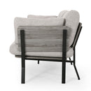 Mid Century Modern 3 Seater Sofa With Pillow Cushions - Light Gray