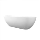 68.9" Freestanding Solid Surface Soaking Bathtub For Bathroom - Matte White