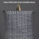 12" Ceiling Mount Shower System With Rain Mixer And Handheld Shower