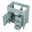 30" Bathroom Vanity Without Sink, Cabinet Base Only, Bathroom Cabinet With Drawers - Green