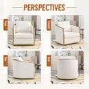 Corduroy Barrel Chair, 360 Degree Swivel