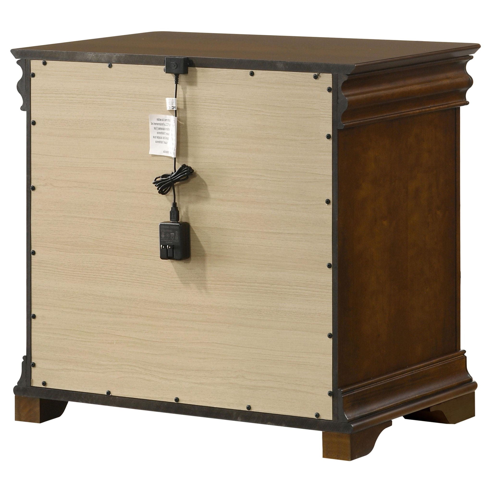 Garland 3-drawer Nightstand Bedside Table Brown Cherry