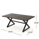 Rolando - Outdoor Aluminum Dining Table With Steel Frame