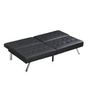 Contemporary Wood Frame Sofa Bed With Stainless Legs - Black