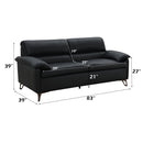 Eilene - Loveseat - Black Top Grain Leather