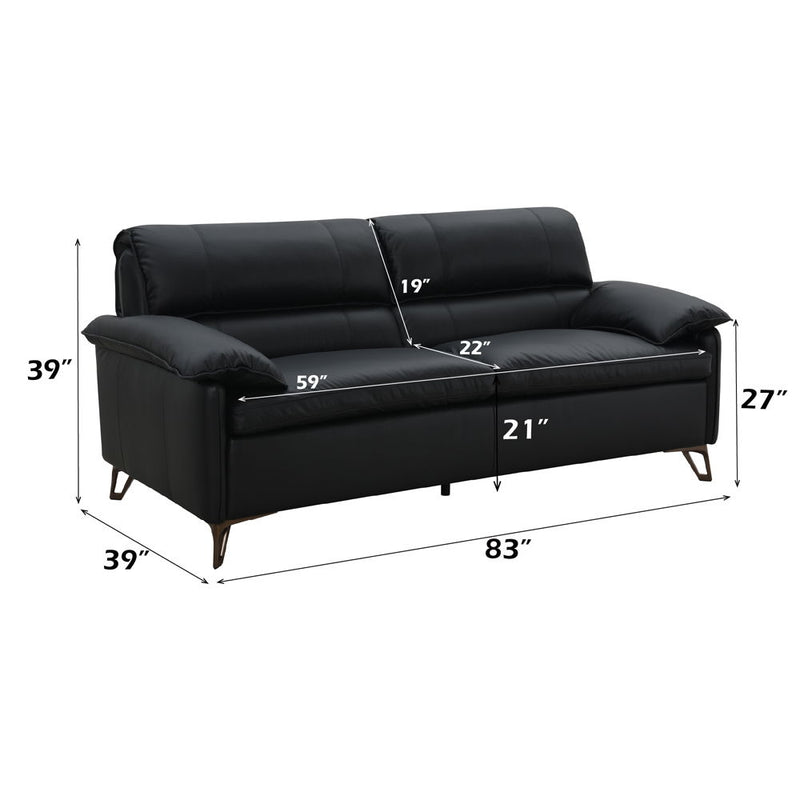 Eilene - Loveseat - Black