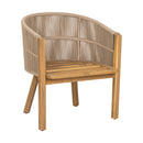 Grotta - Outdoor Dining Arm Chair (Set of 2) - Teak / Beige