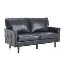 Mid Century Modern Loveseat Sofa With USB Ports, Removable Pillow Cover