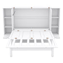 Murphy Bed With Shelves, Drawers And USB Ports