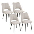 Chair With High Resilience Filling, Adjustable Feet For Kitchens (Set of 4)