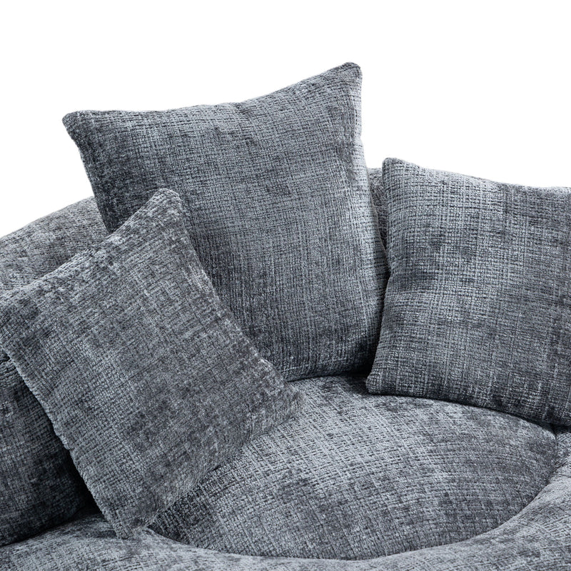 Lazy Sofa High Back Bean Bag Chair Couch With 3 Pillows