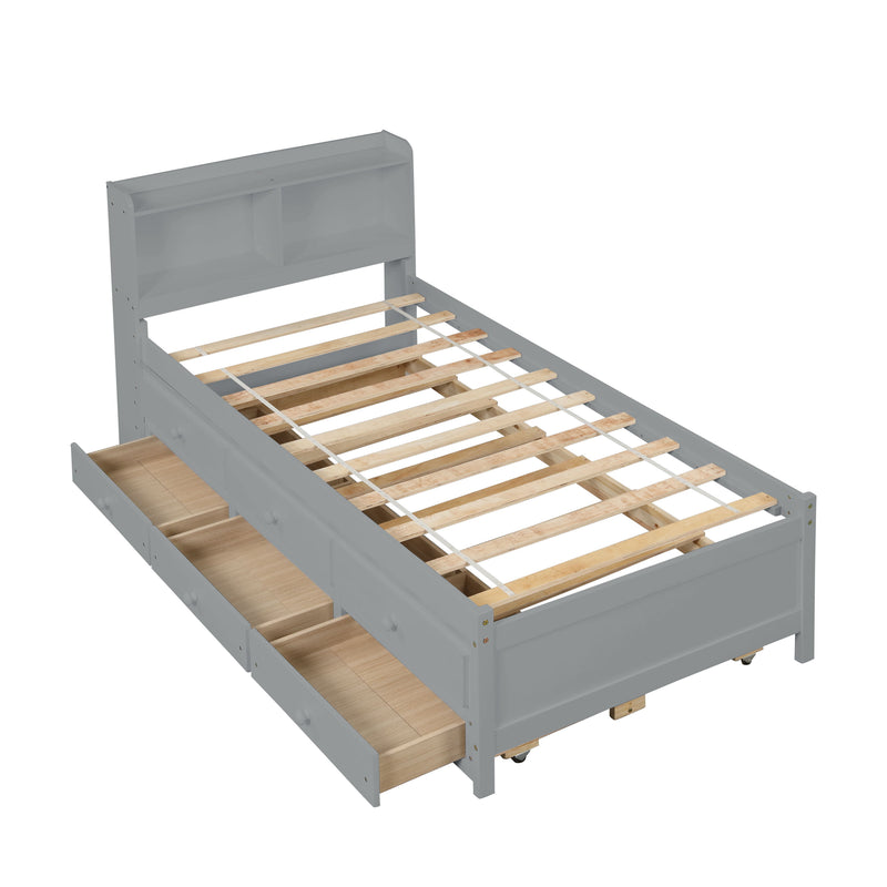 Bed With Twin Trundle, Drawers