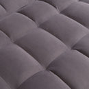 Modern Velvet Loveseat Futon Sofa With Pullout Bed, Adjustable Reclining Backrest, Toss Pillows
