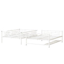 Metal Bunk Bed With Shelf And Guardrails