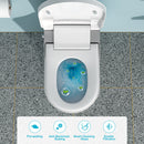Smart Bidet Toilet Combo With Auto Open & Close, Heated Seat, Foot Sensor Flush, LED Display, Ceramic - White
