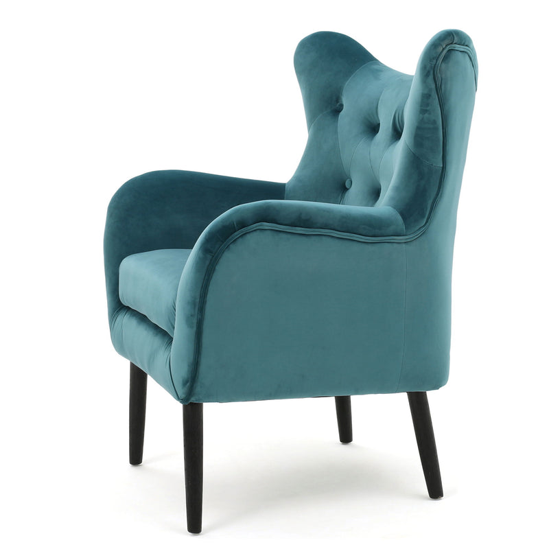 Alyssa - Mid Century Upholstered Arm Chair With Wingback Design