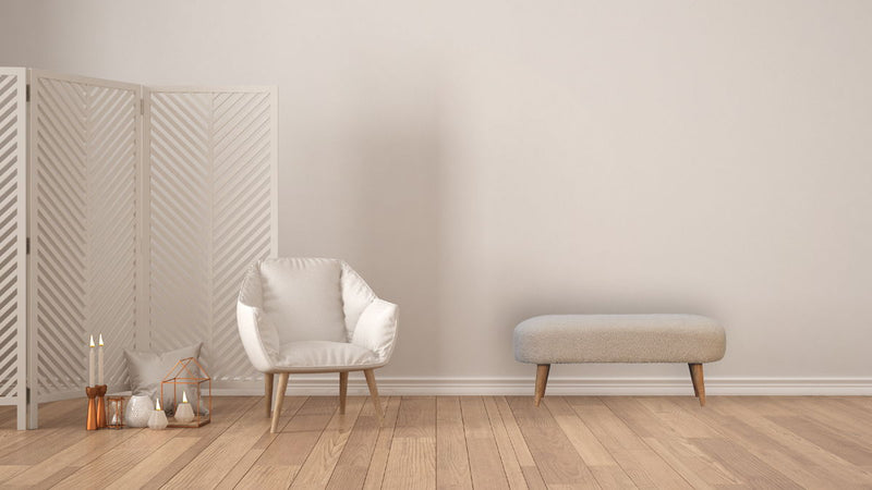 Boucle Hallway Bench - Cream