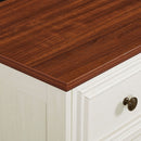 Farmhouse Vintage 7 Drawers Dresser With Natural Texture